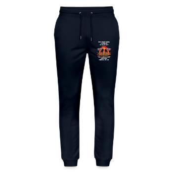 Floor Is Lava Pompeii Blast Off - Stanley/Stella Mover Unisex Organic Jogging Trousers - navy - Front - Marisol (170cm) & Nik (191cm)