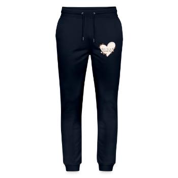 Embrace love in the financial hub Frankfurt - Stanley/Stella Mover Unisex Organic Jogging Trousers - navy - Front - Marisol (170cm) & Nik (191cm)