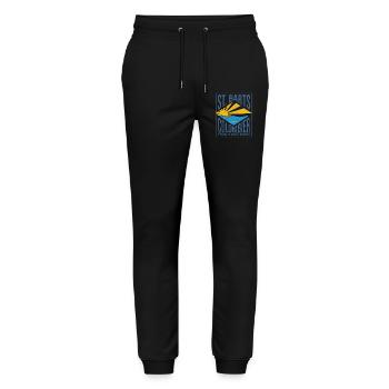 St. Barts Colombier - Stanley/Stella Unisex Bio Jogginghose Mover  - Schwarz - Vorne - Marisol (170cm) & Nik (191cm)