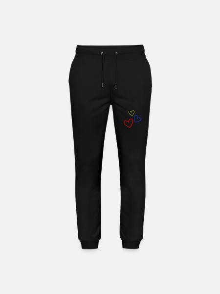 Herzen Bunt - Stanley/Stella Unisex Bio Jogginghose Mover  - Schwarz