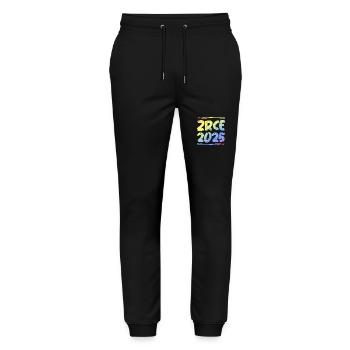 Zrce 2025 Colorful - Stanley/Stella Mover Unisex Organic Jogging Trousers - black - Front - Marisol (170cm) & Nik (191cm)
