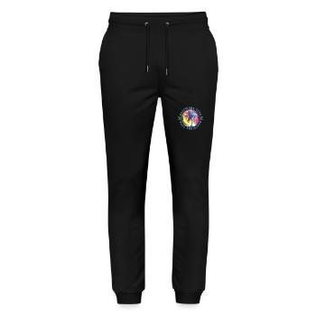 Visite de Barcelone : Palmiers, Coloré - Pantalon de jogging bio MOVER Stanley/Stella unisexe - noir - Devant - Marisol (170cm) & Nik (191cm)
