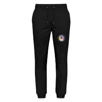 Lloret de Mar Tour Palm Trees Colorful - Stanley/Stella Mover Unisex Organic Jogging Trousers - black - Front - Marisol (170cm) & Nik (191cm)