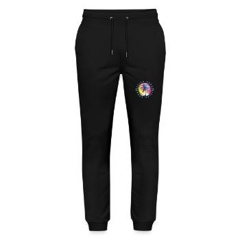 Ibiza Tour Palm Trees Colorful - Stanley/Stella Mover Unisex Organic Jogging Trousers - black - Front - Marisol (170cm) & Nik (191cm)