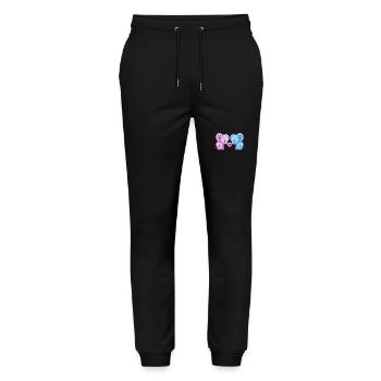 Mammut Paar Liebe Valentinstag - Stanley/Stella Unisex Bio Jogginghose Mover  - Schwarz - Vorne - Marisol (170cm) & Nik (191cm)