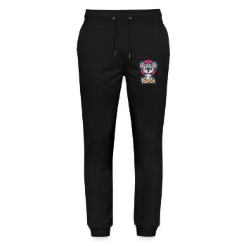 Koala-T Entspannte Eleganz für deinen Urlaubs look - Stanley/Stella Unisex Bio Jogginghose Mover  - Schwarz - Vorne - Marisol (170cm) & Nik (191cm)