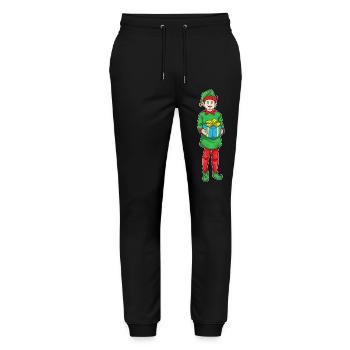 Elf Christmas Package - Stanley/Stella Mover Unisex Organic Jogging Trousers - black - Front - Marisol (170cm) & Nik (191cm)