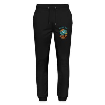Retro Sardine Slice – Summer Pop - Stanley/Stella Unisex Bio Jogginghose Mover  - Schwarz - Vorne - Marisol (170cm) & Nik (191cm)
