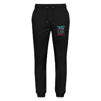 Sim Racing Sirm Racer Racing Simulation Simracing - Pantalon de jogging bio MOVER Stanley/Stella unisexe - noir - Devant - Marisol (170cm) & Nik (191cm)