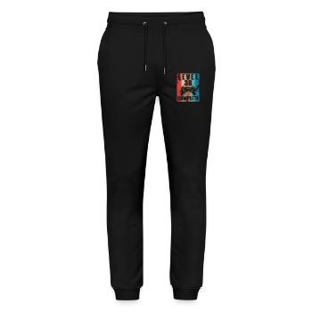 Niveau 38 complete - Pantalon de jogging bio MOVER Stanley/Stella unisexe - noir - Devant - Marisol (170cm) & Nik (191cm)