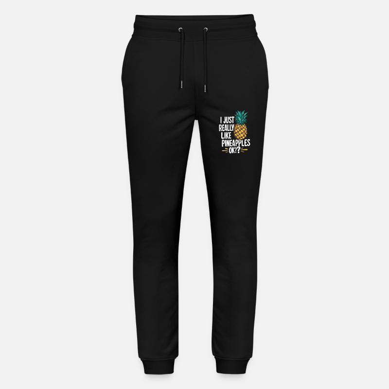 Pineapple tropical hawaiian fruit - Stanley/Stella Mover Unisex Organic Jogging Trousers - black