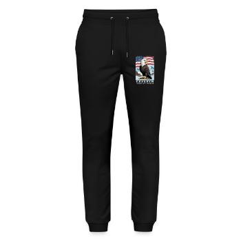 Bald eagle - Stanley/Stella Mover Unisex Organic Jogging Trousers - black - Front - Marisol (170cm) & Nik (191cm)