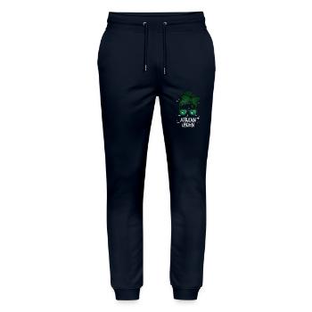 Afrikanische Union - Stanley/Stella Unisex Bio Jogginghose Mover  - Navy - Vorne - Marisol (170cm) & Nik (191cm)