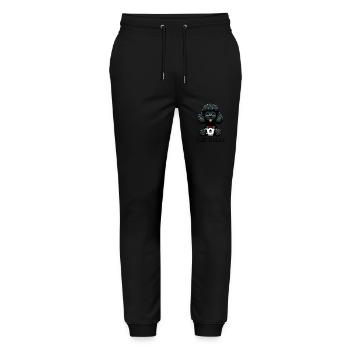 Poodle loves black coffee "I like it black" - Stanley/Stella Mover Unisex Organic Jogging Trousers - black - Front - Marisol (170cm) & Nik (191cm)