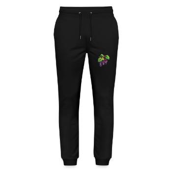 Weintrauben Symbol - Stanley/Stella Unisex Bio Jogginghose Mover  - Schwarz - Vorne - Marisol (170cm) & Nik (191cm)