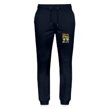 Lehrer der Mittelstufe - Stanley/Stella Unisex Bio Jogginghose Mover  - Navy - Vorne - Marisol (170cm) & Nik (191cm)