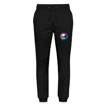 Rave Raver Musique techno Techno basse Table de mixage - Pantalon de jogging bio MOVER Stanley/Stella unisexe - noir - Devant - Marisol (170cm) & Nik (191cm)