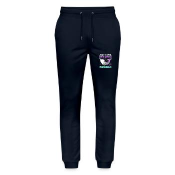 Narwal - Stanley/Stella Unisex Bio Jogginghose Mover  - Navy - Vorne - Marisol (170cm) & Nik (191cm)