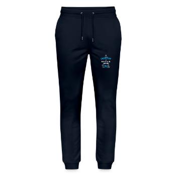 Professeur de chimie Chimiste - Pantalon de jogging bio MOVER Stanley/Stella unisexe - marine - Devant - Marisol (170cm) & Nik (191cm)