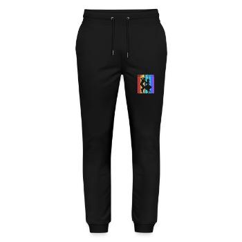 Square Dance - Stanley/Stella Mover Unisex Organic Jogging Trousers - black - Front - Marisol (170cm) & Nik (191cm)