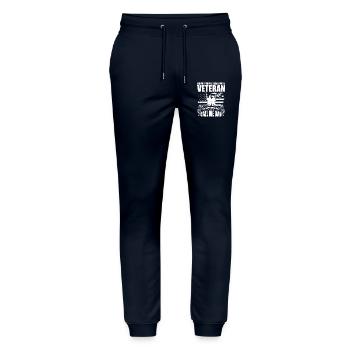 Some people call me veteran - Stanley/Stella Mover Unisex Organic Jogging Trousers - navy - Front - Marisol (170cm) & Nik (191cm)