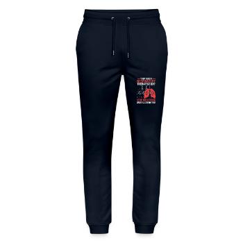 breathing breathing oxygen - Stanley/Stella Mover Unisex Organic Jogging Trousers - navy - Front - Marisol (170cm) & Nik (191cm)