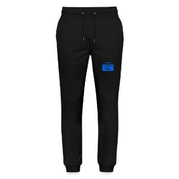 wie wäre es mit einer Strategie? - Stanley/Stella Unisex Bio Jogginghose Mover  - Schwarz - Vorne - Marisol (170cm) & Nik (191cm)