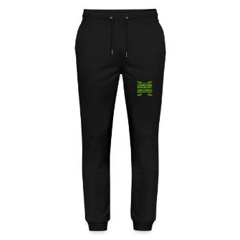 wachse über dich hinaus - Stanley/Stella Unisex Bio Jogginghose Mover  - Schwarz - Vorne - Marisol (170cm) & Nik (191cm)