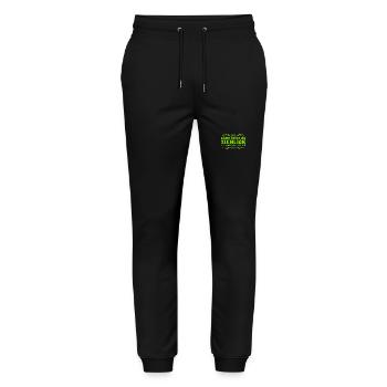 sonst bin ich unartig - Stanley/Stella Unisex Bio Jogginghose Mover  - Schwarz - Vorne - Marisol (170cm) & Nik (191cm)