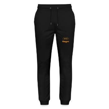 ich lasse mir Zeit - Stanley/Stella Unisex Bio Jogginghose Mover  - Schwarz - Vorne - Marisol (170cm) & Nik (191cm)
