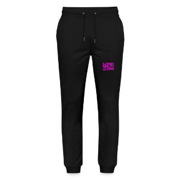 ich spiele nicht mit - Stanley/Stella Unisex Bio Jogginghose Mover  - Schwarz - Vorne - Marisol (170cm) & Nik (191cm)