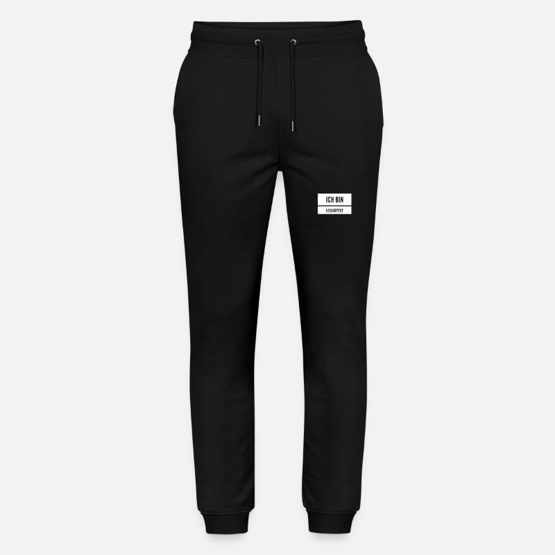 ich bin beschäftigt - Stanley/Stella Unisex Bio Jogginghose Mover  - Schwarz