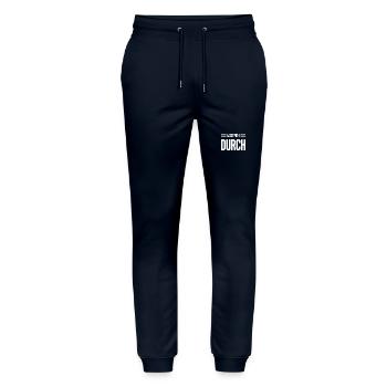 macht Platz - Stanley/Stella Unisex Bio Jogginghose Mover  - Navy - Vorne - Marisol (170cm) & Nik (191cm)