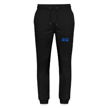 ich brauche Unterstützung - Stanley/Stella Unisex Bio Jogginghose Mover  - Schwarz - Vorne - Marisol (170cm) & Nik (191cm)