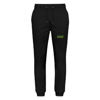 magst Du Obst - Stanley/Stella Unisex Bio Jogginghose Mover  - Schwarz - Vorne - Marisol (170cm) & Nik (191cm)
