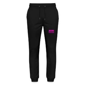 ich bleibe zu Hause - Stanley/Stella Unisex Bio Jogginghose Mover  - Schwarz - Vorne - Marisol (170cm) & Nik (191cm)