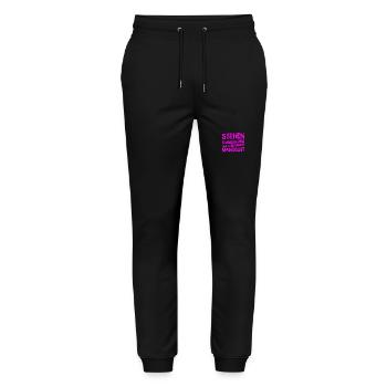 was mögen Feuerlöscher? - Stanley/Stella Unisex Bio Jogginghose Mover  - Schwarz - Vorne - Marisol (170cm) & Nik (191cm)