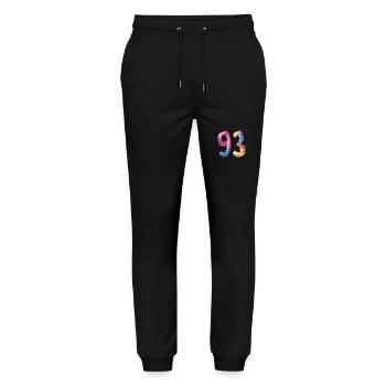 93 Number Comic - Stanley/Stella Mover Unisex Organic Jogging Trousers - black - Front - Marisol (170cm) & Nik (191cm)