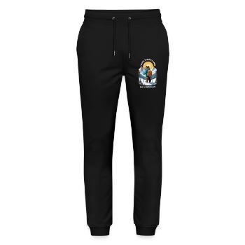 Bear is looking for spring - Stanley/Stella Mover Unisex Organic Jogging Trousers - black - Front - Marisol (170cm) & Nik (191cm)