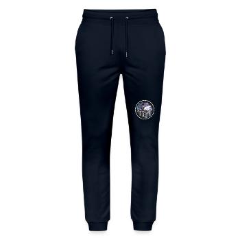 Conception de piano - Pantalon de jogging bio MOVER Stanley/Stella unisexe - marine - Devant - Marisol (170cm) & Nik (191cm)