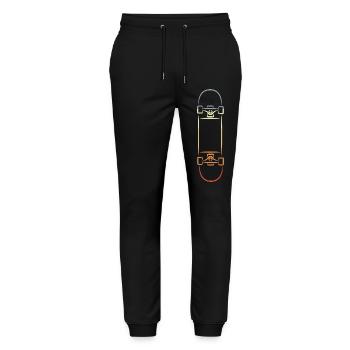 Vintage Skateboard Drawing - Stanley/Stella Mover Unisex Organic Jogging Trousers - black - Front - Marisol (170cm) & Nik (191cm)