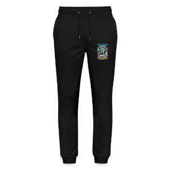 Ell-teacher enseignant à l’apprenant de l’anglais - Pantalon de jogging bio MOVER Stanley/Stella unisexe - noir - Devant - Marisol (170cm) & Nik (191cm)
