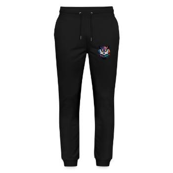 Owl Cool Colorful Feathers Cool Cool Bird - Stanley/Stella Mover Unisex Organic Jogging Trousers - black - Front - Marisol (170cm) & Nik (191cm)