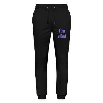 I bin a Bazi – Bayerischer Spruch mit Humor - Stanley/Stella Unisex Bio Jogginghose Mover  - Schwarz - Vorne - Marisol (170cm) & Nik (191cm)