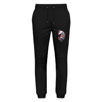 Love Unicorns Valentines Day Love - Stanley/Stella Unisex Bio Jogginghose Mover  - Schwarz - Vorne - Marisol (170cm) & Nik (191cm)