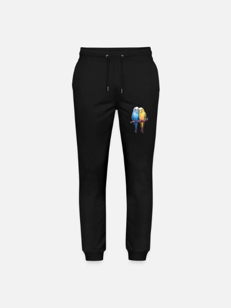 BudgiePair of budgies - Stanley/Stella Mover Unisex Organic Jogging Trousers - black