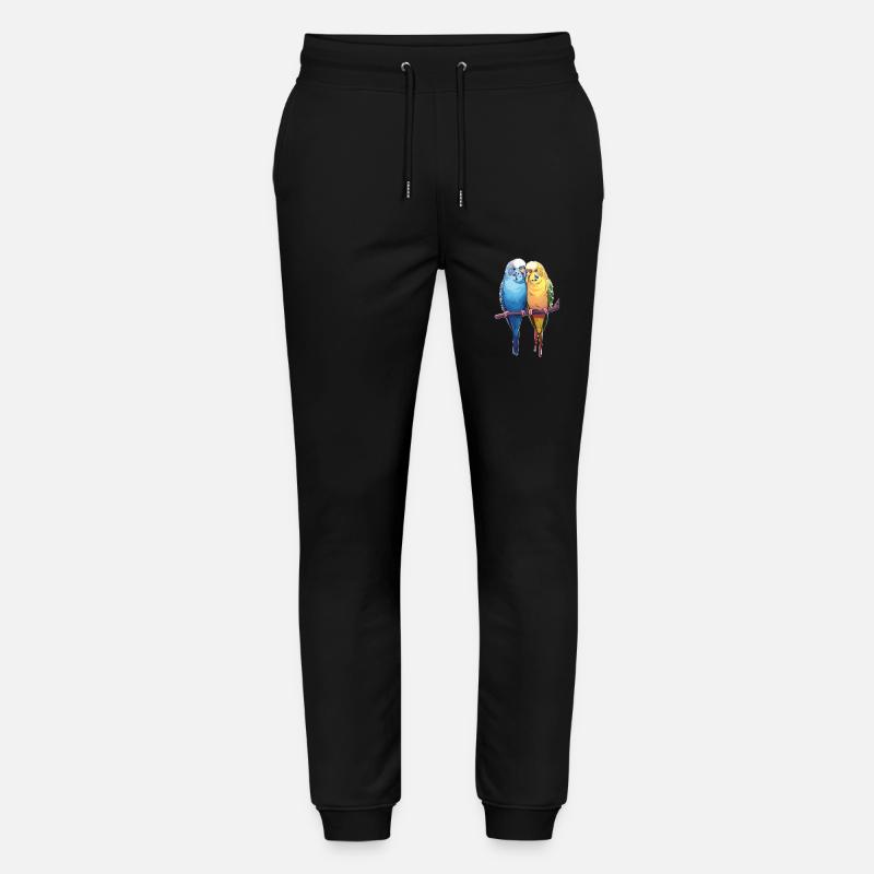 Wellensittichpaar Wellensittich - Stanley/Stella Unisex Bio Jogginghose Mover  - Schwarz