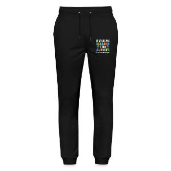 I'm Not Weird I'm Autistic - Stanley/Stella Mover Unisex Organic Jogging Trousers - black - Front - Marisol (170cm) & Nik (191cm)