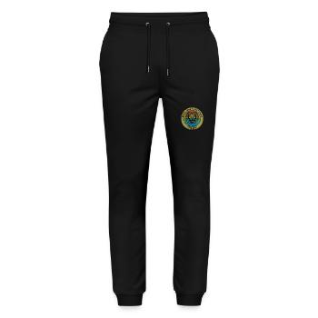 40. Geburtstag Wild, free & untamed since 12/1984 - Stanley/Stella Unisex Bio Jogginghose Mover  - Schwarz - Vorne - Marisol (170cm) & Nik (191cm)