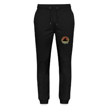 50. Geburtstag Rocking the crowd GIT 02/1975 - Stanley/Stella Unisex Bio Jogginghose Mover  - Schwarz - Vorne - Marisol (170cm) & Nik (191cm)